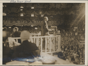 Photograph. of U.S. Senator Pat Harrison giving keynote address at the 1924 Democratic National Convention